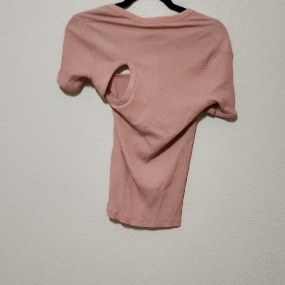 John Elliott Pink Fitted Short Sleeve Tee - Picture 7 of 10